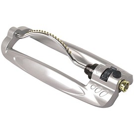 Rocky Mountain Goods Turbo Metal Oscillating Sprinkler - Aluminum Frame Sprinkler with Solid Brass Jets - Covers up to 3,600 Ft - Built in Flow Control - Includes Spray Jet Cleaning Needle