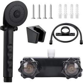 RV Shower Faucet with Handheld Shower Head and Hose Diverter Designed for RVs and Campers Ideal for Comfortable and Convenient Showering Experience Durable Construction