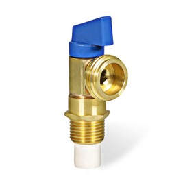 Highcraft 541D Washing Machine Replacement Valve 1/2’’ CPVC Inlet x 3/4’’ MHT Outlet Brass Blue-for Cold Water Supply