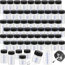Maxcheck 60 Pcs Touch up Paint Bottles with Applicator Brush and Lids 2 oz and 1 oz Liquid Capacity Plastic Leftover Touch up Paint Container with Mixing Ball for Fixing Wall Stone Chip Car Surface