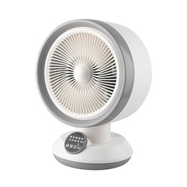 HINEIBER 2-in-1 Heater Fan Combo, Air Circulator Fan with Remote Control, 55° Auto Oscillating Cooling Desk Fan, Tip-Over & Overheat Protection, Portable Space Heater for Bedroom Office