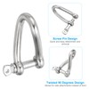 PATIKIL 316 Stainless Steel Twist Shackle 3/8" 10mm, 4 Pack