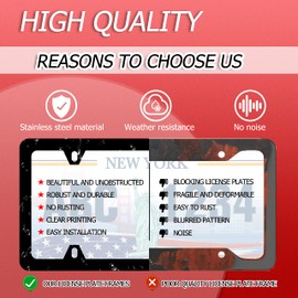 UNINDREM Hippie Flower License Plate Frame Colorful Floral License Plate Holder Stainless Steel Auto Parts Decoration with Screws for Men Women License Plate 4 Holes 1pcs