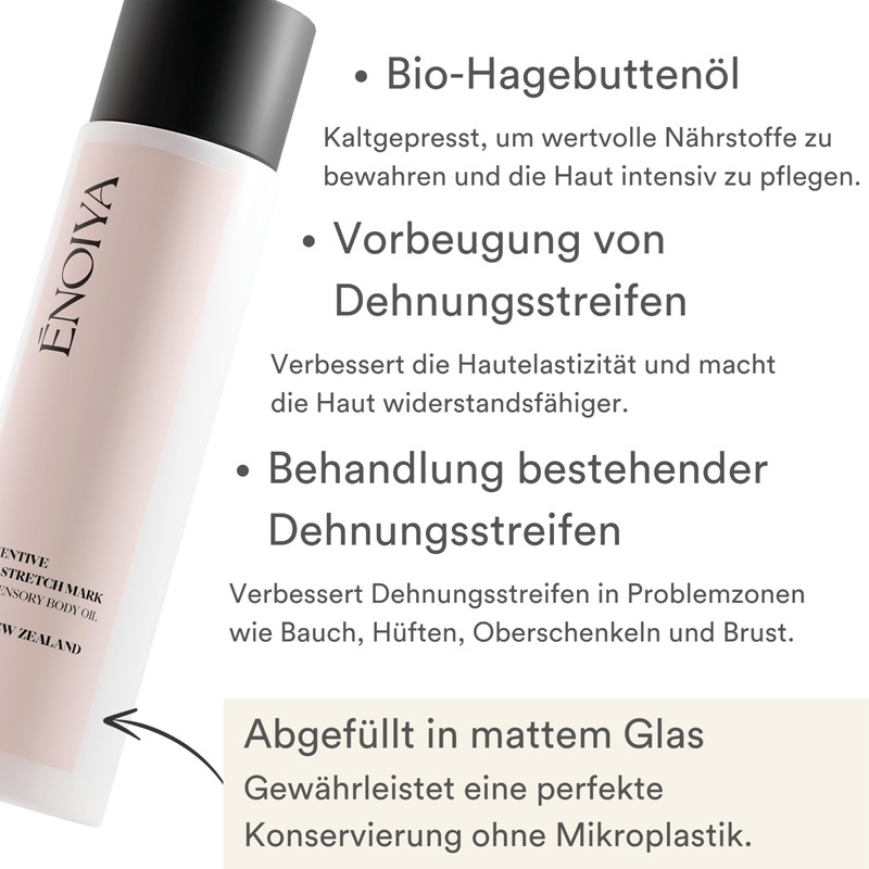 Anti-Stretch Mark Body Oil 150ml - With Organic Rosehip Oil