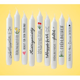 Kerzen Tattoofolie - Frühling bitte Sprüche zum Verschenken - für Kerzen/Keramik DIN A4