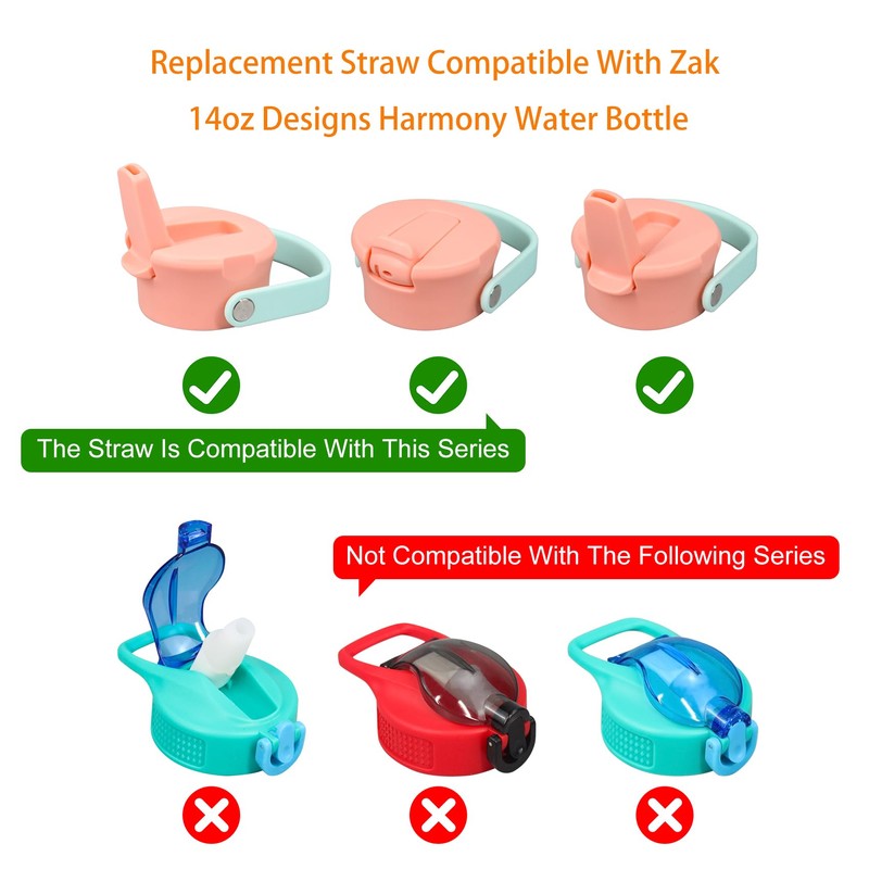 KLOWOAH Replacement Straw Compatible with Zak 14oz Designs Harmony Water