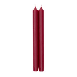 Caspari Straight Taper Candles in Cranberry Red - Three Packs of 2