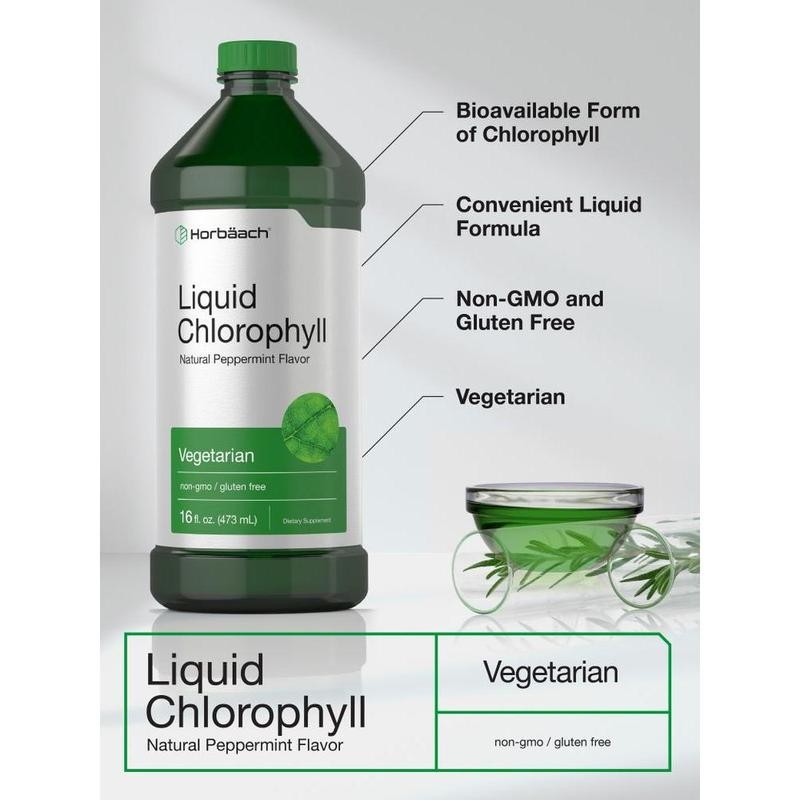 Chlorophyll 100mg | 32oz Liquid | Natural Peppermint Flavor