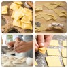 Ravioli Stamp Maker Cutter - Ravioli Cutters with Wooden Handle