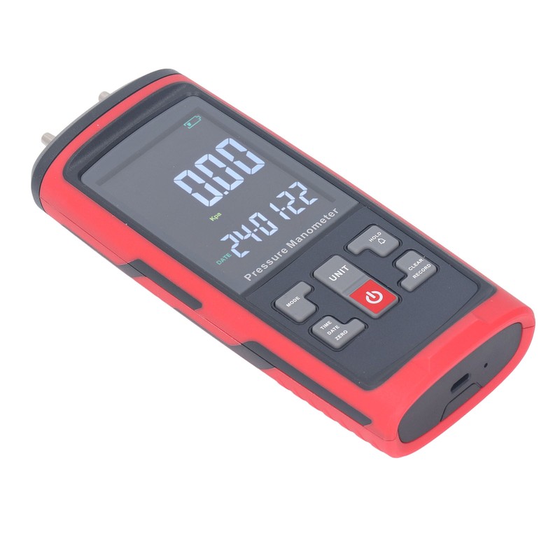 Digital Manometer Pressure Differential Pressure Gauge Air Pressure Tester with