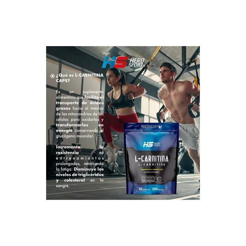 Hero sport L-carnitina 60 Caps Pouch Hero Sport Sabor Sin
