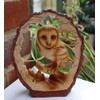 Free Standing Graceful Owl on Log Decorative Ornament