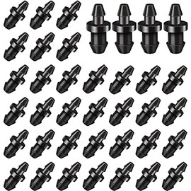 100 Pcs 1/4 Goof Drip Line Plugs Irrigation Black Barbed Hose End Plug Irrigation End Plugs for Drip Line