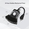 M EGA MEGACUBE Outdoor Timer Outlet Waterproof, 24 Hour Mechanical