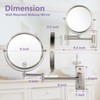 Wall Mounted Makeup Mirror, 1X/5X Magnifying Mirror Double Sided, 8