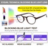 EYEURL 5-Pack Small Round Reading Glasses for Women Men Blue