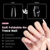 1400 Pcs 3 Styles Clear Nail Tips, Pre-shaped Acrylic Press