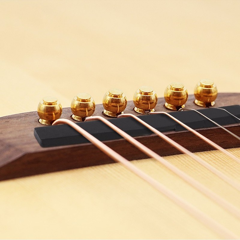 Ebony Guitar Upper, Nut Bottom Saddle Repair Replacement Accessory for