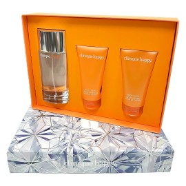 Clinique Absolutely Happy 3 Pcs Set, 3.4oz EDP 2.5 Body Cream & Wash NEW IN BOX
