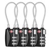 ZHEGE Suitcase Locks TSA Approved, Cable Travel Lock, 3 Digit