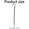 Hanging Chain Set with Hooks, 4 Pack, Black, for Bird
