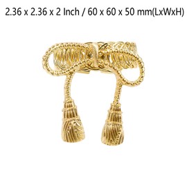 Chinflly Curtain Tiebacks,Gold Bow Tie Spring Design Modern Curtain Holdbacks Curtain Holders Metal Curtain Tie Backs Home Decor,Pack of 2