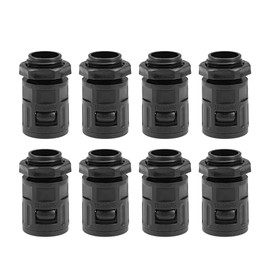 uxcell Cable Gland Corrugated Tube Connector AD15.8 Pipe Joint Clamps M18 Screw 8Pcs
