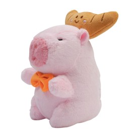 Clearstone Capybara Plush Keychain Chabimaru Croissant 5.1 inches (13 cm), Pink