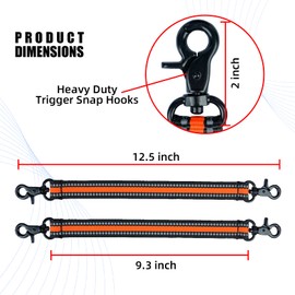MELOTOUGH Electrical Tape Holder Tape Thong with Trigger Snap Hook for Tool Belt, Tool Pouch, Tool Bag(Orange 2pcs)