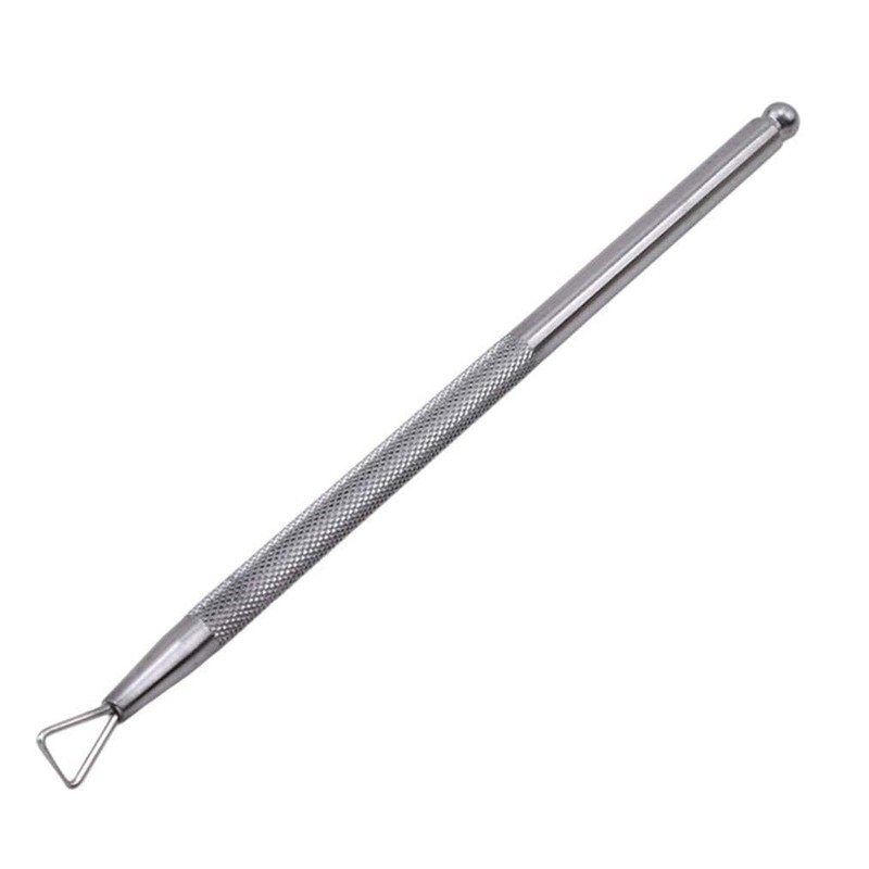 Silver Nice and Deft Cuticle Pusher Stainless Steel Triangle Cuticle