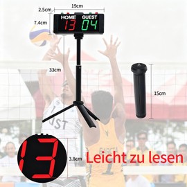 GAN XIN Electronic Digital Scoreboard with Buttons, Portable Score Counter 1.5 Inch LED Scoreboard for Cornhole, Badminton Indoor Outdoor Sports