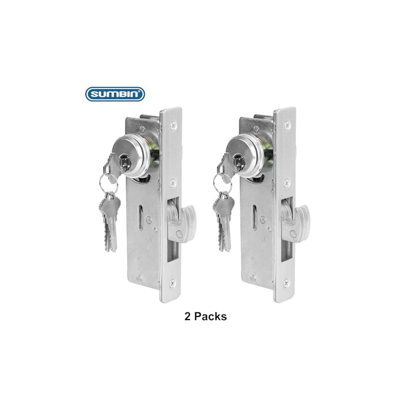 SUMBIN Storefront Door Mortise Lock Hook Deadbolt & Cylinder Combo,