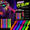 6-Color Glow Face & Body Paint Set for Parties –