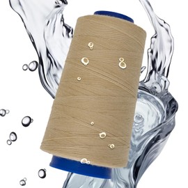Waterproof Sewing Thread 1000-Yard 300D/3 Tex 90 Heavy Duty Extra Strong Thread for Sewing Machines,Hand Stitching and Quilting All Purpose (Beige)