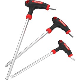 KEWAYO 3 PCS T-Handle Allen Wrench Set 4mm、 5mm 、6mm Bike Allen Hex Key Set for Bicycle Pedal Handlebar Disc Brake Mount Repair