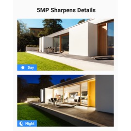 ANNKE C500 PoE CCTV Security Camera Outdoor, 5MP 3K Super HD IP Camera Compatible with Alexa and 100 ft Night Vision, IP67 Waterproof, Audio, Motion Alerts, Built-in MicroSD Card Slot