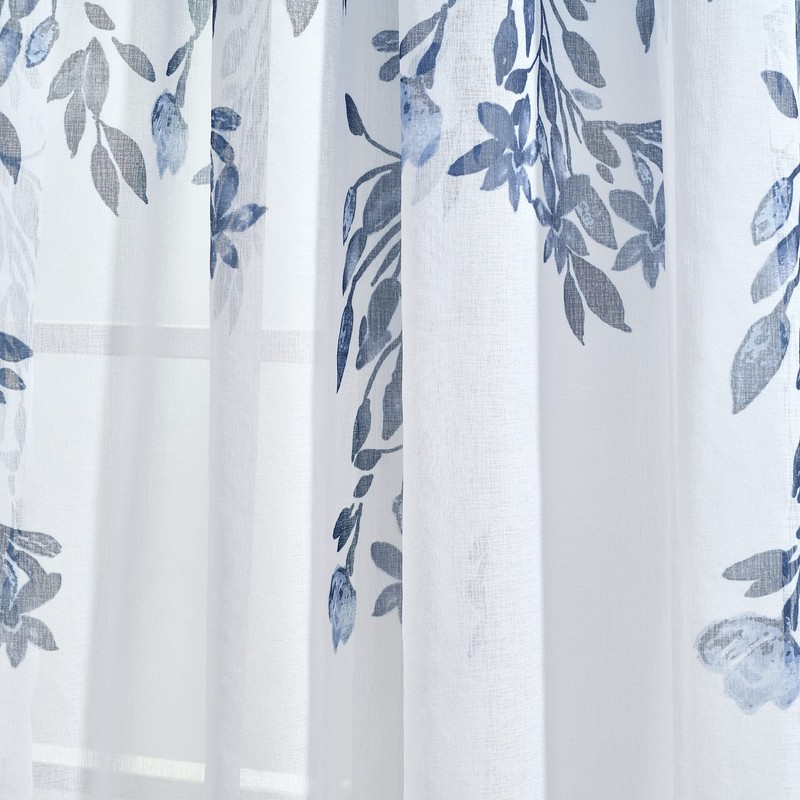 Lush Decor Tanisha Curtains - Sheer Window Panel Set -