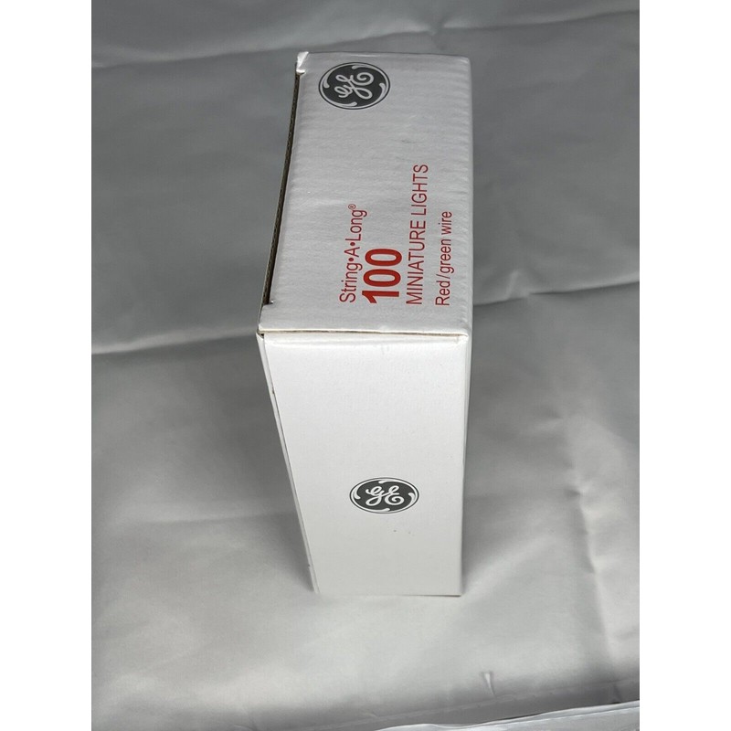 GE Red Miniature String-A-Long Lights General Electric 20ft 100 count
