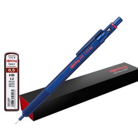 rOtring 600 Mechanical Pencil with Extra Leads | 0.5 mm | Blue All-Metal Body Propelling Pencil | Non-Slip Knurled Grip & Hexagonal Barrel
