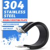 36PCS 1/2" Double Cable Clamps 304 Stainless Steel with Upgraded
