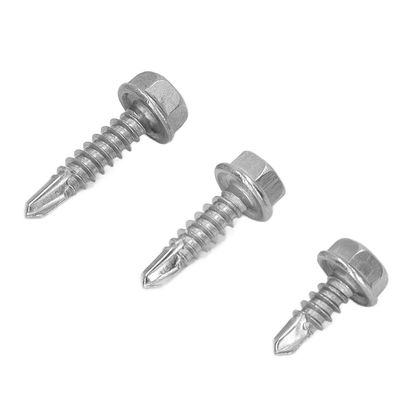 150PCS 304 Stainless Steel Self Tapping Screws Wafer Head Hex