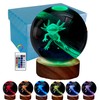 DIGFPWT Axolotl Crystal Ball Night Light, 3.15 Inch 3D Axolotl