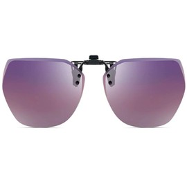 Clip-on Sunglasses, Polarized Lenses, Flip-up Type, Over Glasses, Cycling, Fishing, Baseball, Driving, pink/purple
