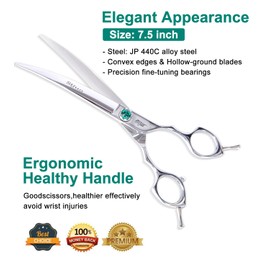 Stjuo Dog Grooming Scissors Set 4 in 1 Professional Pet Shears Made Of Japanese Advanced Stainless Steel Professional Grooming Scissors for Dogs Cats and Other Pets