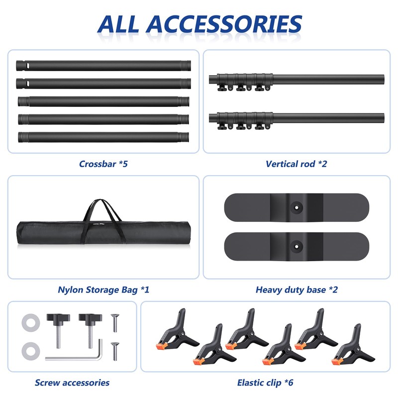 Backdrop Banner Stand 10x8ft，Adjustable Heavy Duty Photo Backdrop Stand，Step and