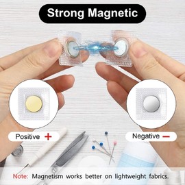 20 Pairs of Invisible Magnetic Buttons for Sewing, PVC Hidden Sew-In Magnets Purse Closure Magnetic Closure for Sewing on Fabric Handbag Clothing Bags