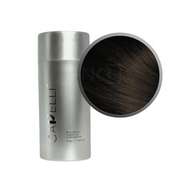 2 piezas Capelli 33 g Microfibras Capilares, apariencia cabello abundante, volumen en segundos, cabeza, barba y bigote (Castaño oscuro)