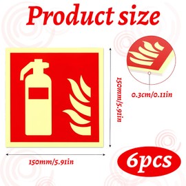 4 Stück 15 X 15 Cm Feuerlöscher Schild Feuerlöscher Schild Feuerlöscher Pvc Starker Kleber Hochwertiges Hinweisschild Feuerlöscher Nachleuchtend Selbstklebend Rettungszeichen Rettungsschild