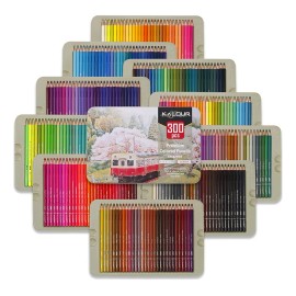 Set Kalour 300 Lápices de Colores HB con Estuche Profesional Artista