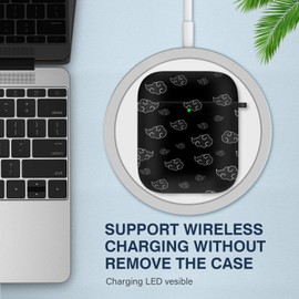 Maxjoy Compatible with AirPods 2nd Generation Case Cover, Cute Flowers Soft Protective for AirPod Gen 1&2 Charging Case,Milk Tea Bear